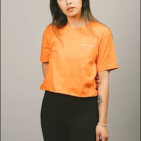 [NEW] PEACE COLLECTIVE- HOME IS TORONTO ORANGE CROPPED T-SHIRT - Size L - Picture 2 of 3